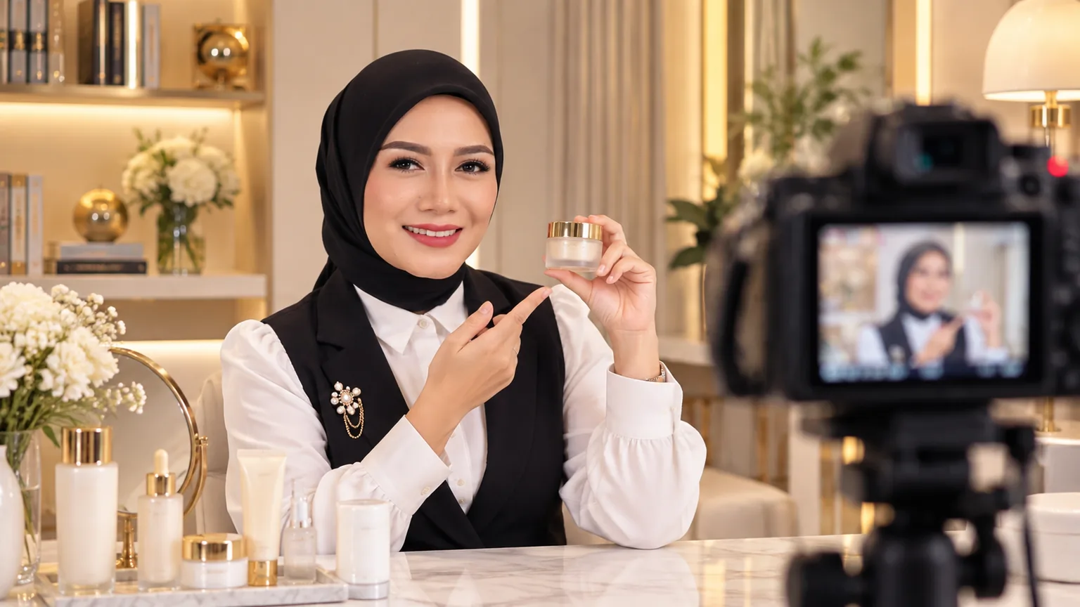 Fanny Naftalena melakukan presentasi produk untuk kebutuhan brand